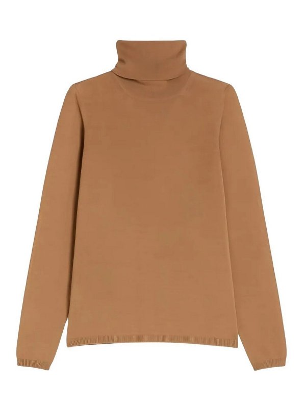 Max Mara: Rollkragenpullover  und Polo-Ausschnitt - Rollkragenpullover - Camel