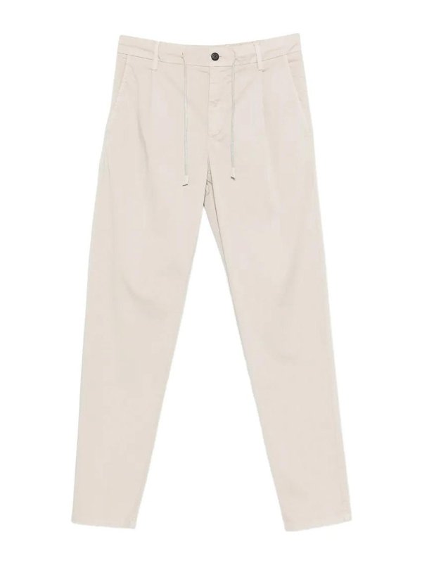 ELEVENTY: casual trousers - Sand Elasticated Jogger Pants