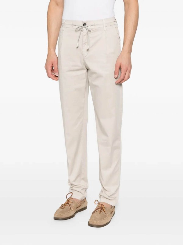 ELEVENTY: casual trousers online - Sand Elasticated Jogger Pants