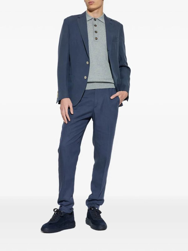Blue Elasticated Jogger Pants shop online: ELEVENTY