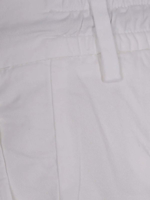 ELEVENTY: casual trousers online - White Elasticated Jogger Pants
