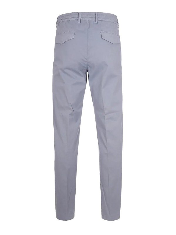 ELEVENTY: casual trousers online - Light Blue Elasticated Jogger Pants
