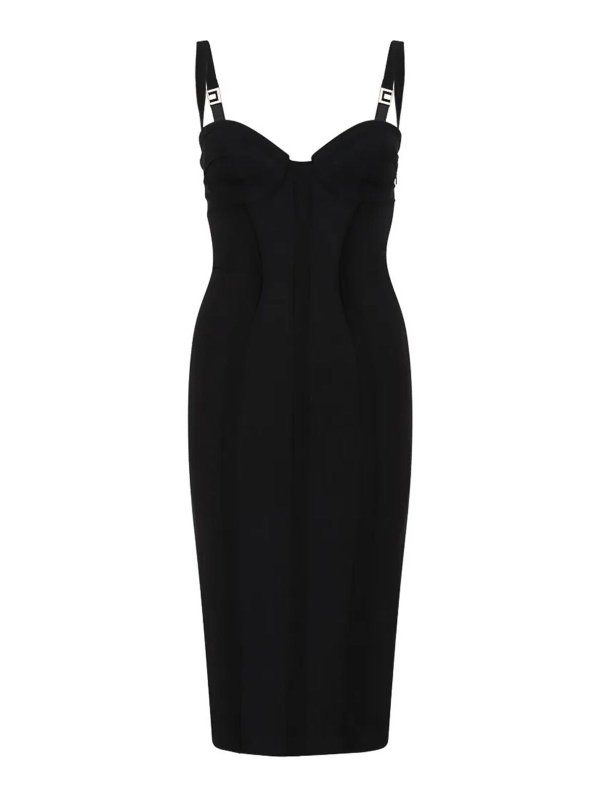 ELISABETTA FRANCHI: ニーレングスドレス online - 膝丈ドレス - 黒