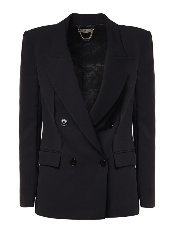 ELISABETTA FRANCHI: blazers - Black Jacket