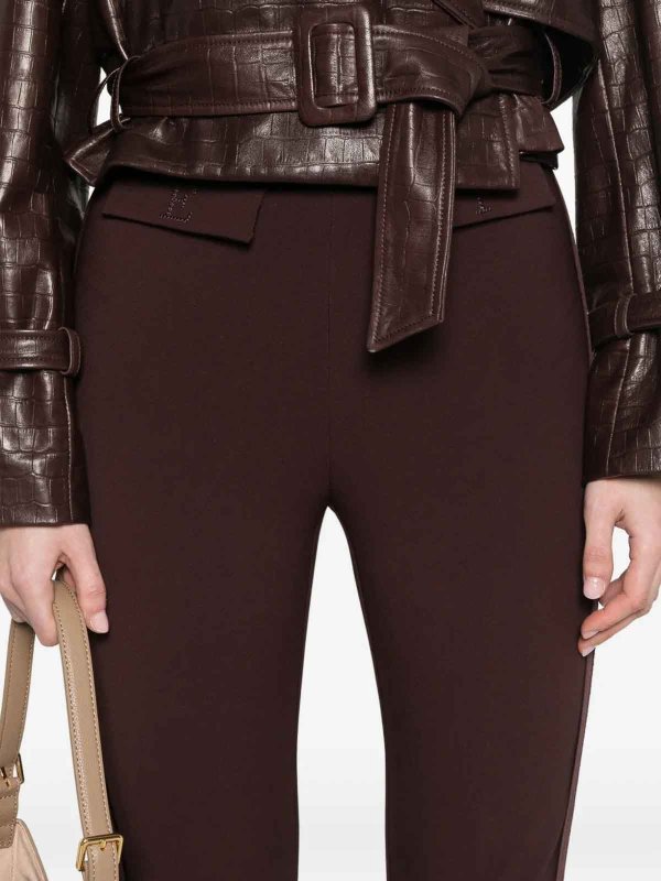 カジュアルパンツ - ブラウン shop online: ELISABETTA FRANCHI