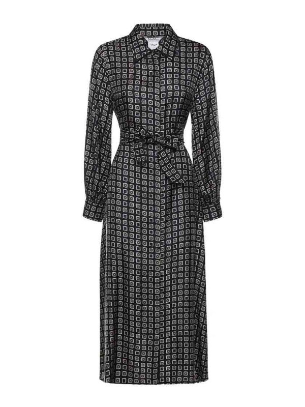 Max Mara: Maxikleider - Maxikleid - Blau