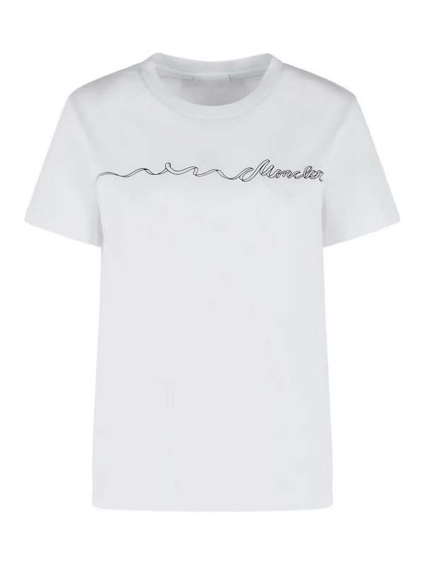 MONCLER: Camisetas - Camiseta - Blanco