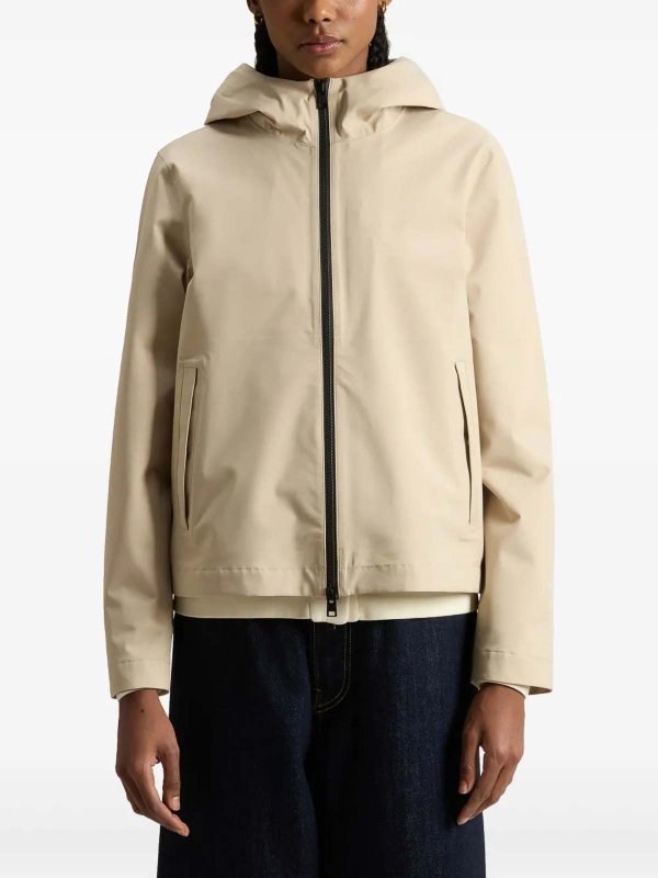 The Best Shops WOOLRICH: casual jackets - Light Stretch Jacket White Pepper