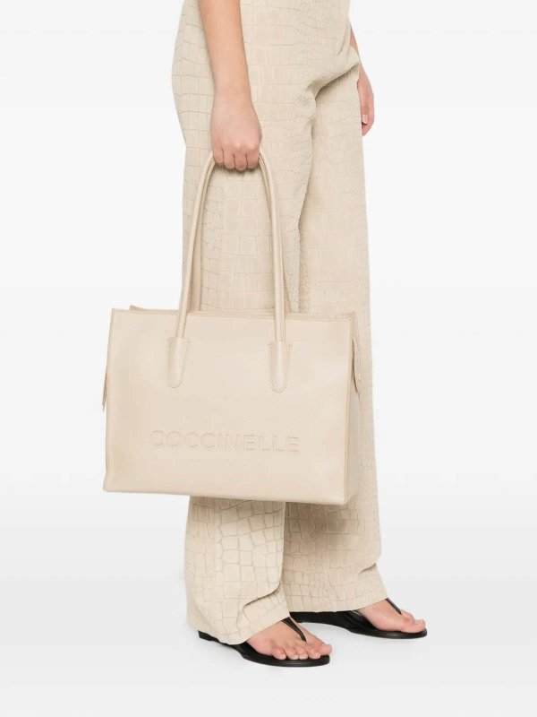 Handbag Grained   Sandshell Sandshell shop online: COCCINELLE
