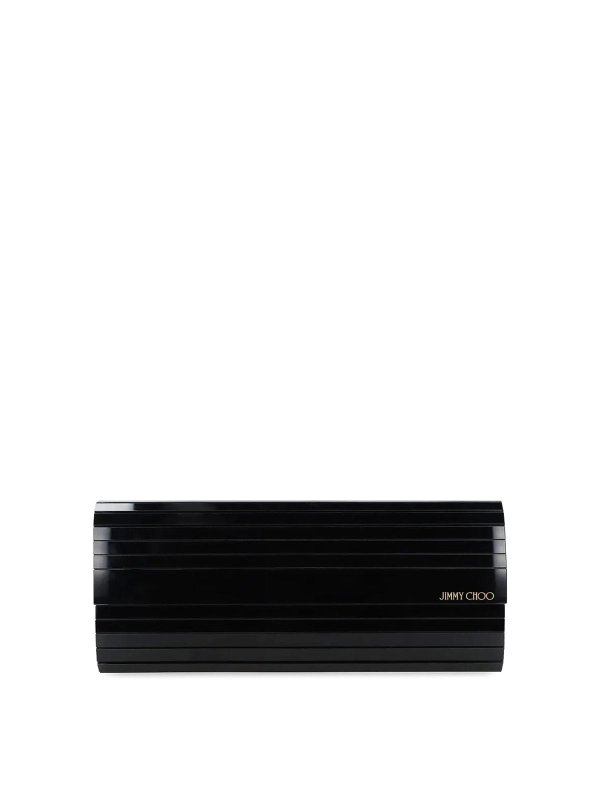 JIMMY CHOO: クラッチバッグ - クラッチバッグ - 黒