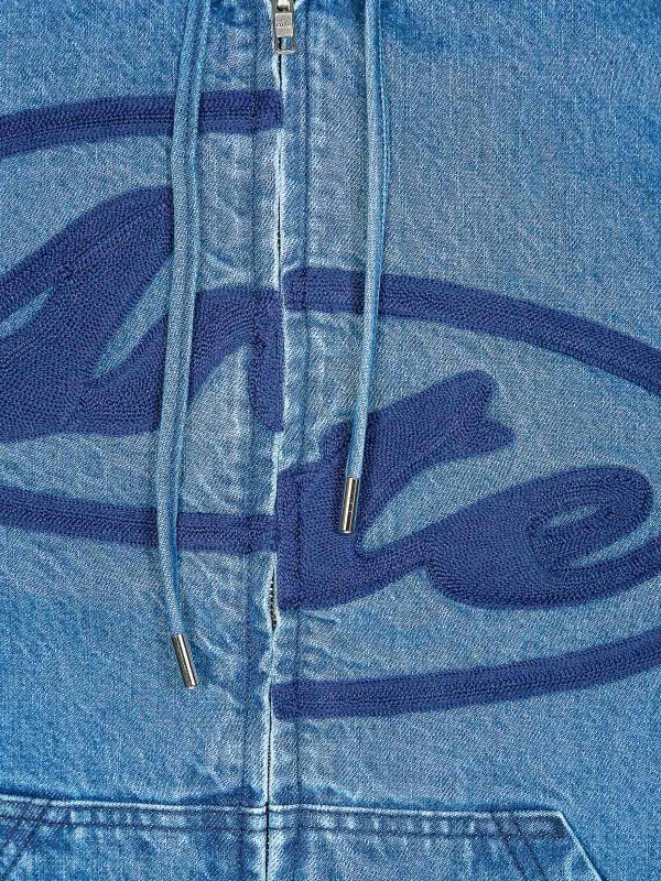 The Best Shops ARTE: denim jacket - Split Logo Denim Hood Jacket