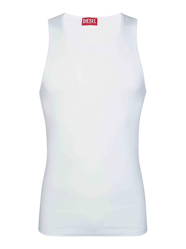 DIESEL: Tops y camisetas sin mangas - Top - Blanco