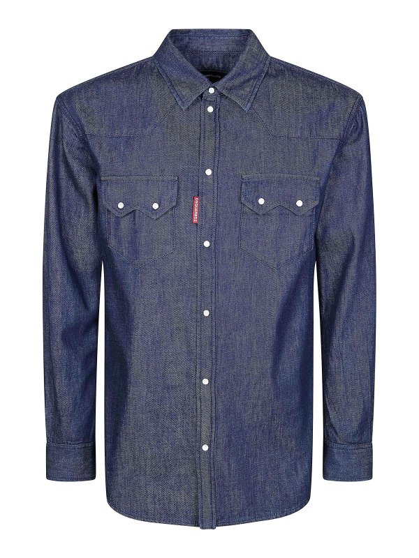 DSQUARED2: Chemises - Chemise - Bleu