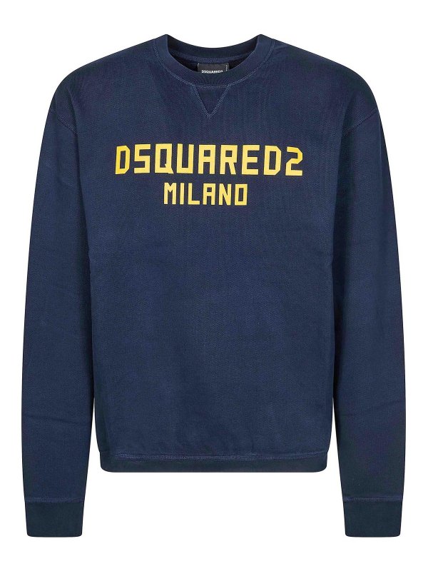 DSQUARED2: Sweatshirts & Pulls - Sweat-Shirts - Bleu