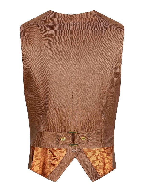 ELISABETTA FRANCHI: Chalecos  online - Chaleco - Marrón