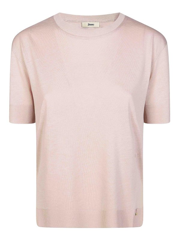 HERNO: t-shirts - T-Shirt With Continuous Edges