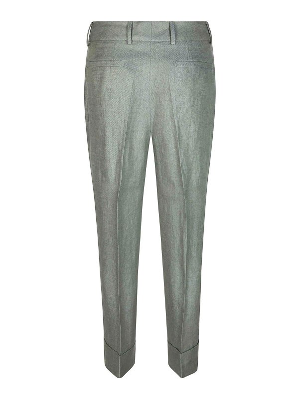INCOTEX: pantaloni casual online - Arlys Lino Dritto Risvolto