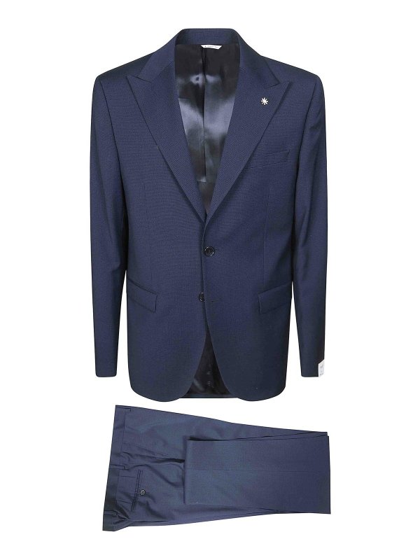 MANUEL RITZ : formal suits - Micro-patterned wool dress