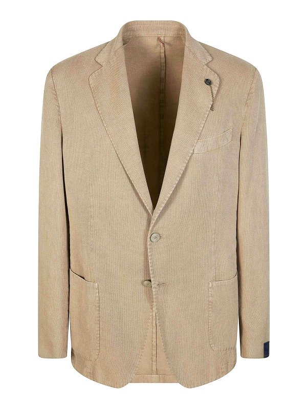 SANTANIELLO: Blazer - Blazer - Beige