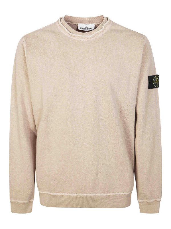 STONE ISLAND: スウェット＆セーター - スウェットシャツ/セーター - ベージュ