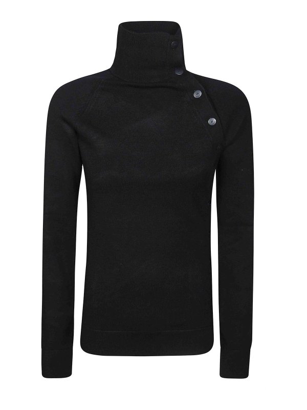 DONDUP: Pull col rond - Pull Col Rond - Noir