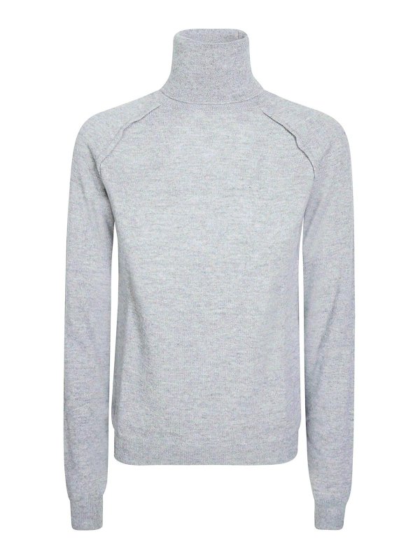 DONDUP: Strickpullover mit Rundhalsausschnitt - Rundhalspullover - Grau