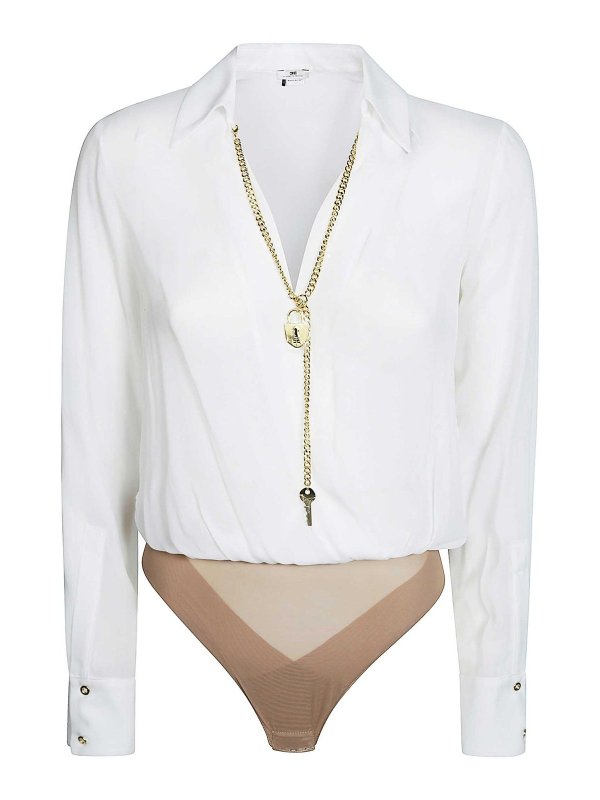 ELISABETTA FRANCHI: トップス＆タンクトップ - トップ/タンクトップ - ベージュ