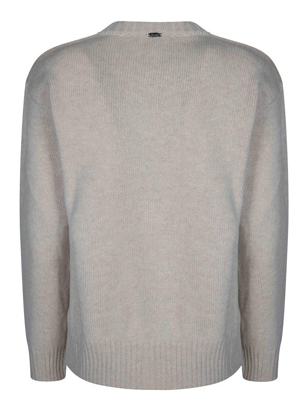 HERNO: Suéteres con cuello pico online - Suéter Cuello Redondo - Beis