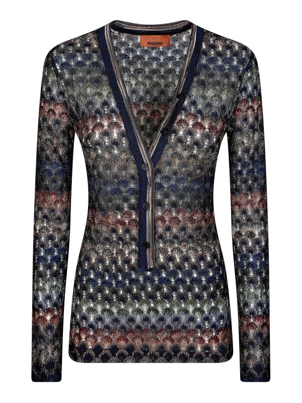 MISSONI: maglia collo a v - Maglia Scollo V