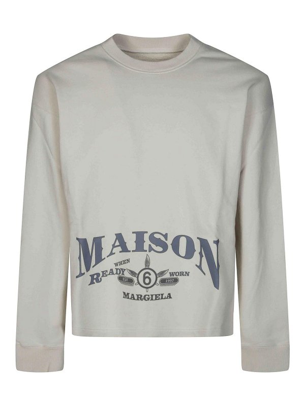 MM6 MAISON MARGIELA: スウェット＆セーター - スウェットシャツ/セーター - 白