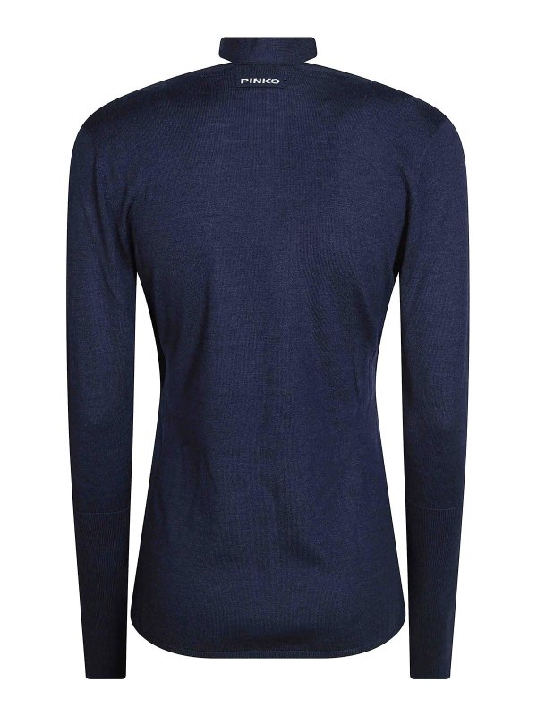 Pinko: Col en V online - Pull À Col V - Bleu
