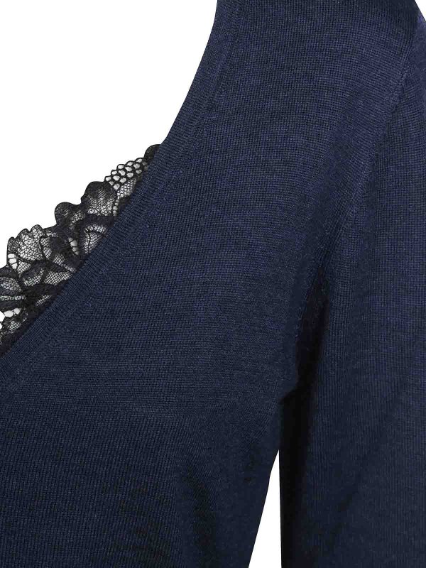 The Best Shops Pinko: Col en V - Pull À Col V - Bleu