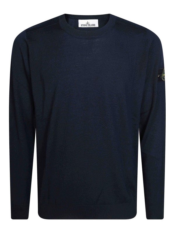 STONE ISLAND: クルーネック - クルーネック - ブルー