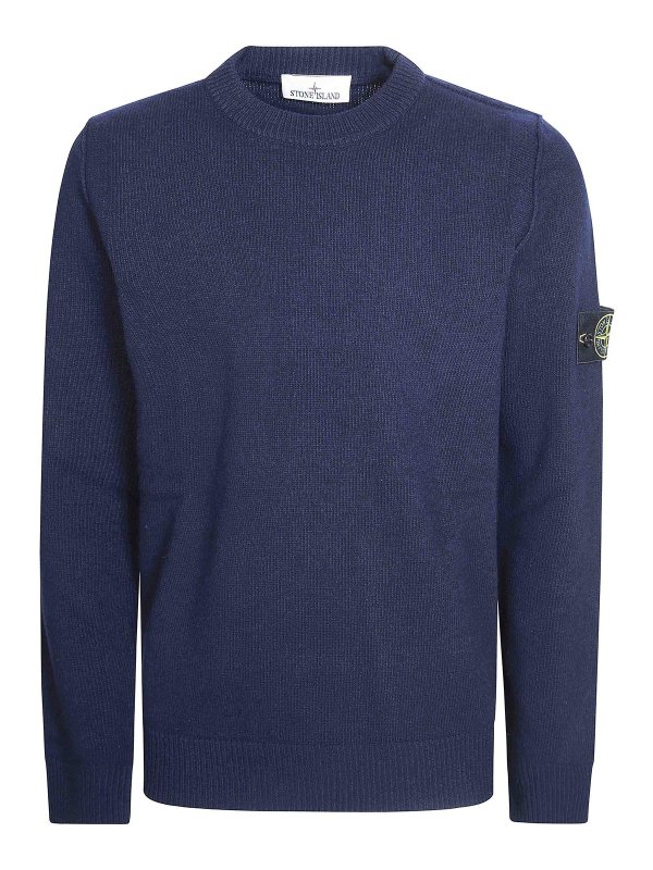STONE ISLAND: クルーネック - クルーネック - ブルー