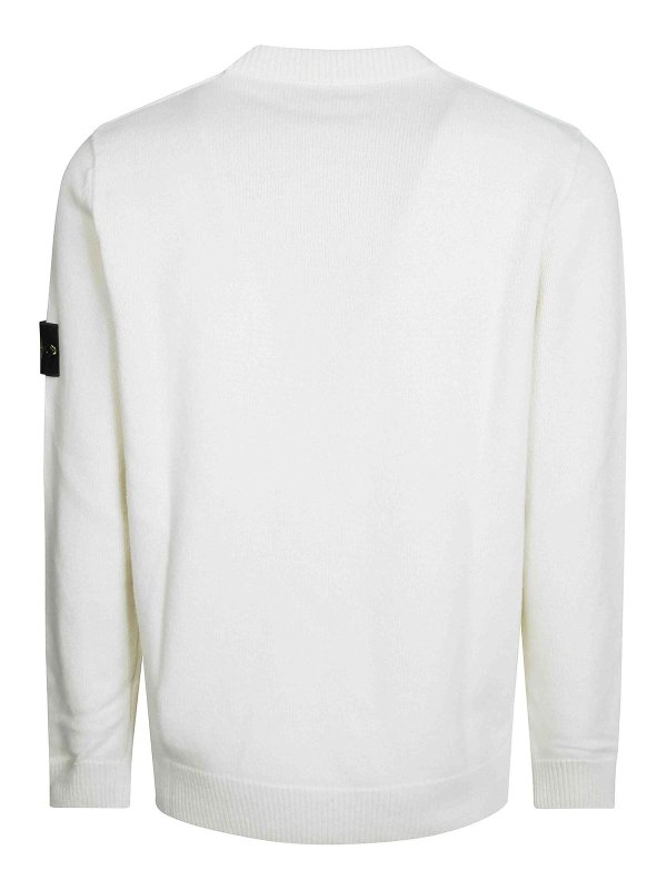 STONE ISLAND: Strickpullover mit Rundhalsausschnitt online - Rundhalspullover - Beige