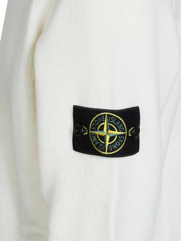 The Best Shops STONE ISLAND: Strickpullover mit Rundhalsausschnitt - Rundhalspullover - Beige