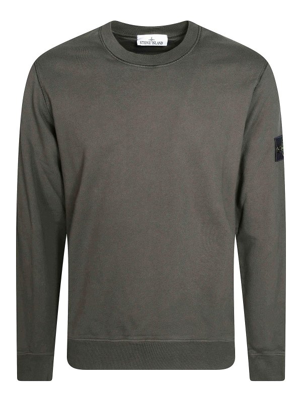 STONE ISLAND: Sudaderas y suéteres - Sudadera - Gris
