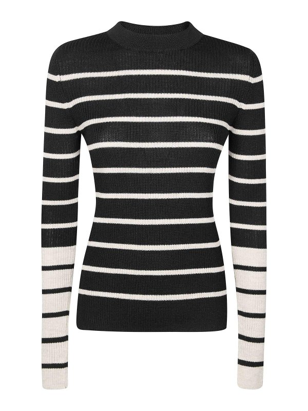 8PM: Strickpullover mit Rundhalsausschnitt - Rundhalspullover - Schwarz