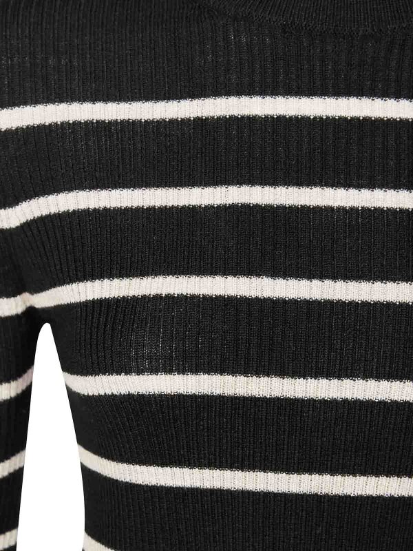 The Best Shops 8PM: Strickpullover mit Rundhalsausschnitt - Rundhalspullover - Schwarz