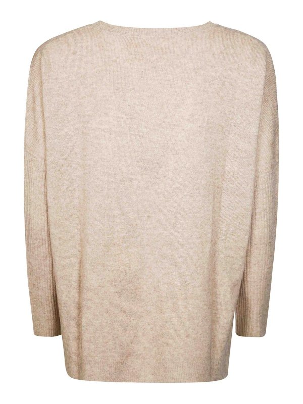 ABSOLUT CASHMERE: Strickpullover mit Rundhalsausschnitt online - Rundhalspullover - Beige