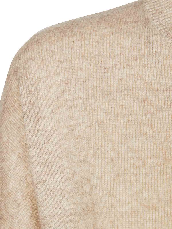 The Best Shops ABSOLUT CASHMERE: Strickpullover mit Rundhalsausschnitt - Rundhalspullover - Beige