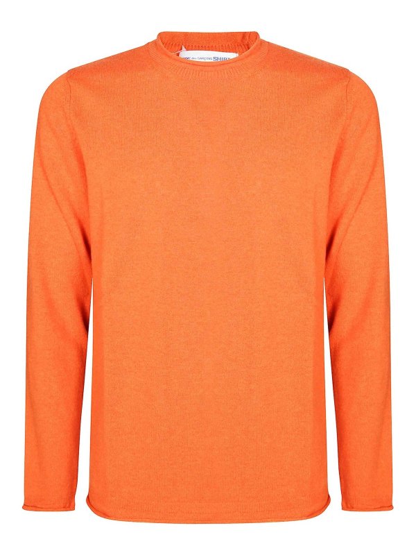 COMME DES GARCONS: Pull col rond - Pull Col Rond - Orange