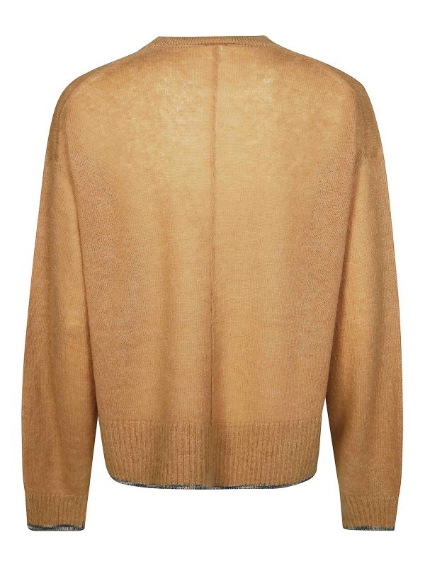 C.T. PLAGE: Strickpullover mit Rundhalsausschnitt online - Rundhalspullover - Braun