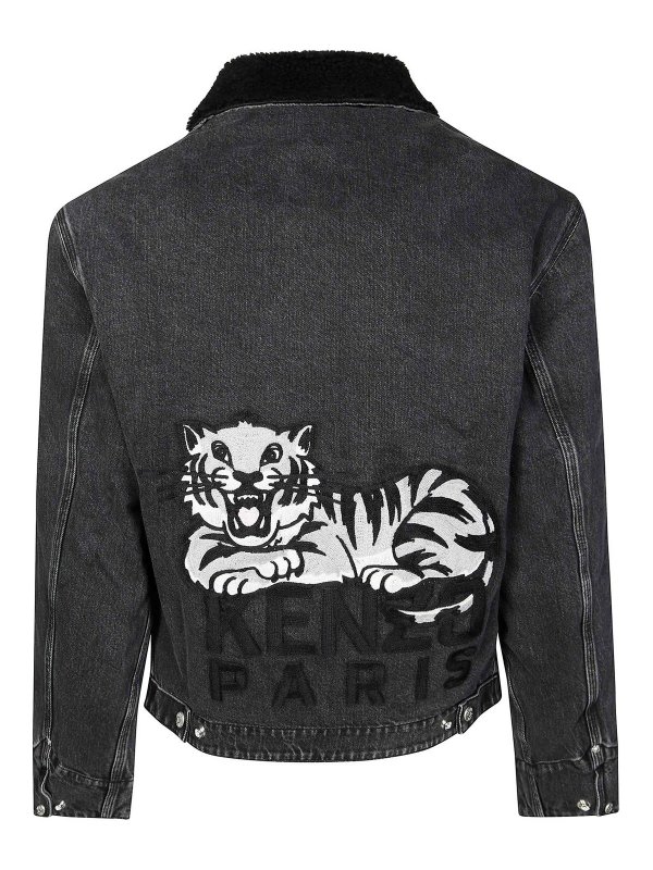 KENZO: blazers online - Tiger Jacket With Print