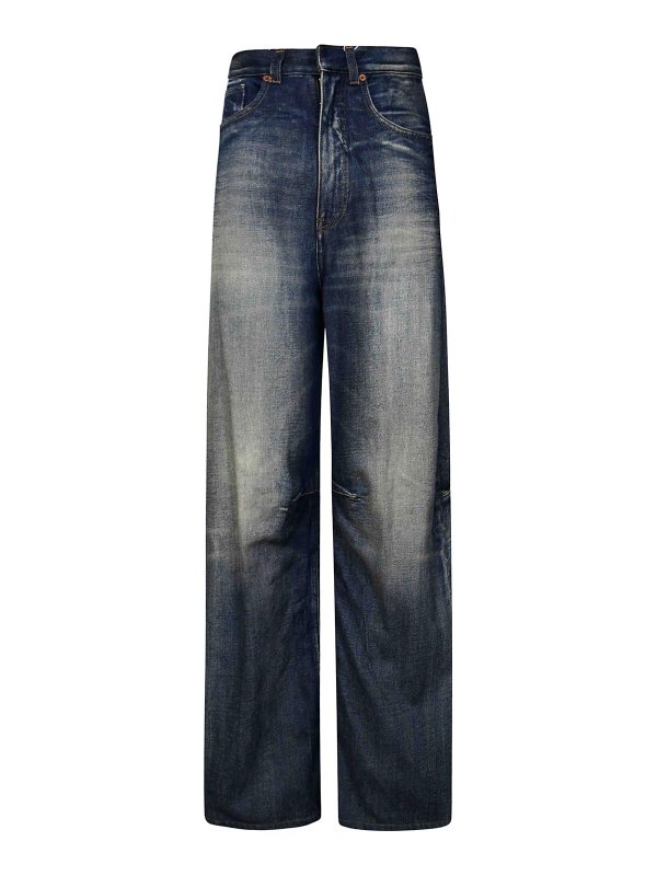 MM6 MAISON MARGIELA: ベルボトムジーンズ - フレアジーンズ - ブルー