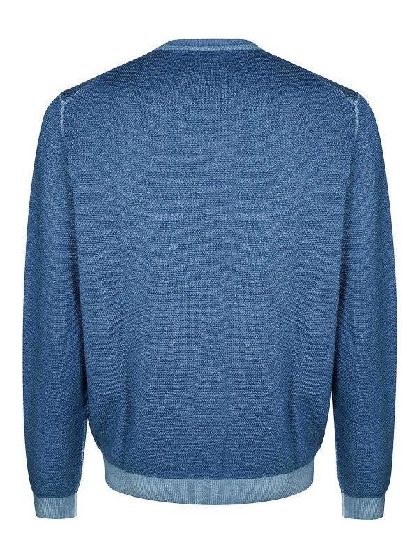 SUN 68: Strickpullover mit Rundhalsausschnitt online - Rundhalspullover - Hellblau