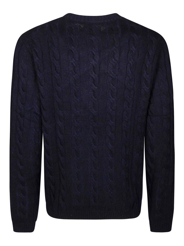SUN 68: Strickpullover mit Rundhalsausschnitt online - Rundhalspullover - Blau