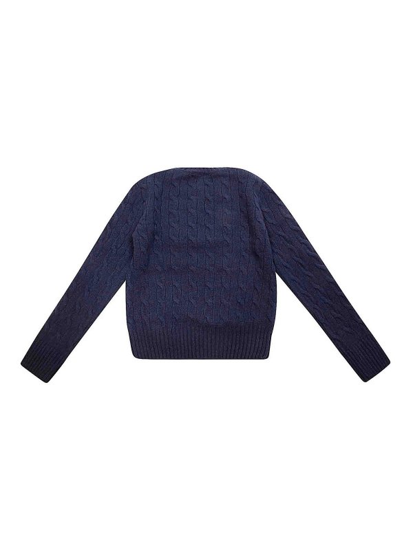 RALPH LAUREN: Strickpullover mit Rundhalsausschnitt online - Rundhalspullover - Blau