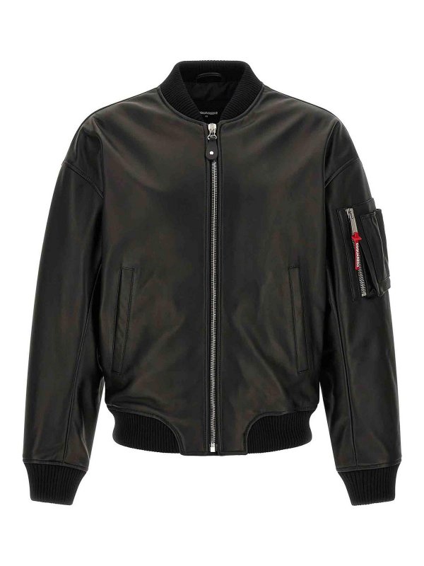 DSQUARED2: giacche bomber - Bomber in pelle