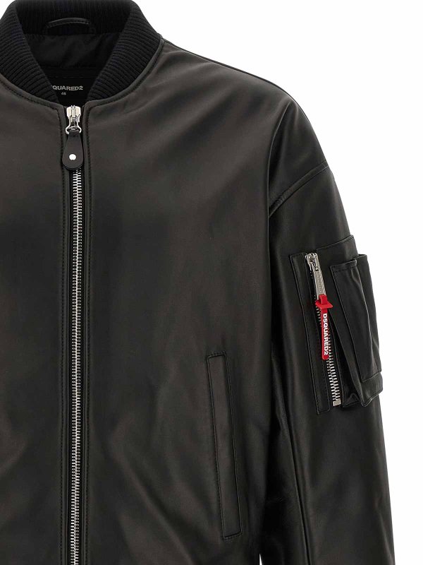 The Best Shops DSQUARED2: giacche bomber - Bomber in pelle